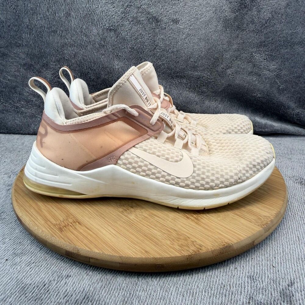 Nike Air Shoes Womens Size 10 Beige Mesh Running Training Sneakers AR4721-800